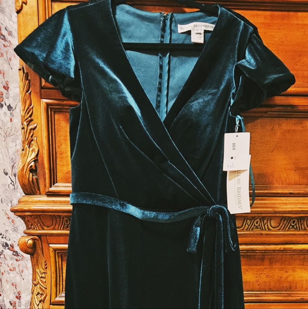 Emerald Green Velvet Dress